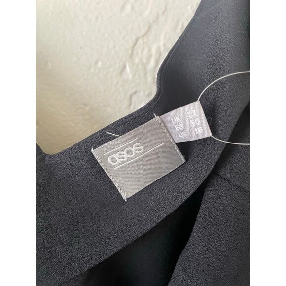 NWT ASOS Curve Strappy Ruffle Mini Dress Wrap Dress Adjustable LBD Dainty Plus - Picture 2 of 10